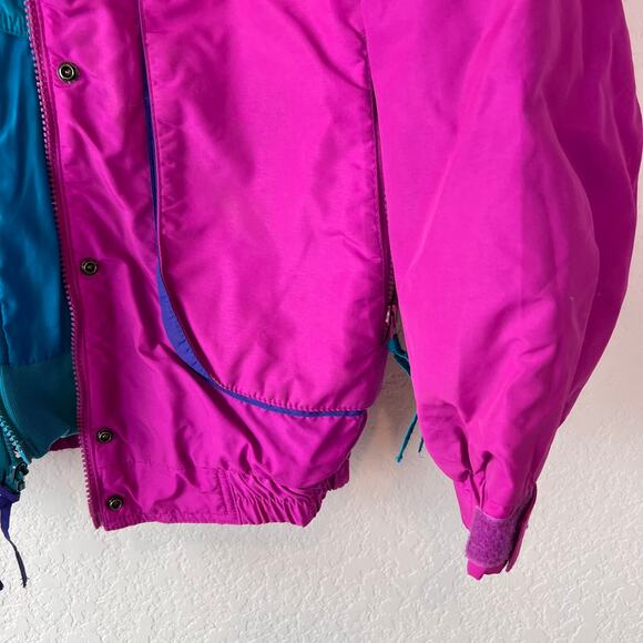 Vintage 90s Columbia Powder Keg Ski Jacket 2 in 1 Color Block Granola S Womens - Picture 11 of 14
